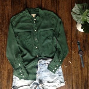 J. Crew Silk Button Down Shirt